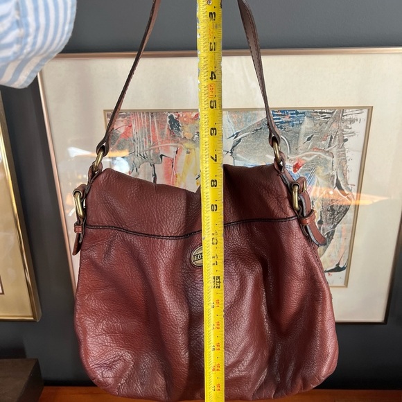 FOSSIL Fold over Crossbody/Shoulder bag preloved Vintage Leather - Picture 5 of 16